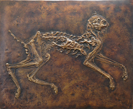 000_Erik Neukirchner, Katzenmumie I, 2012,Bronze,  44 x 53 cm