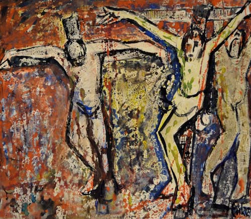 Kreuzigung Mischtechnik ohne Jahr 41 x 47 cm