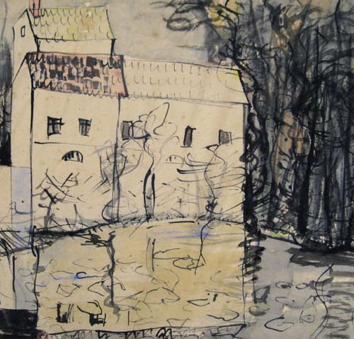 ohne Titel Aquarell ohne Jahr 48 x 46 cm