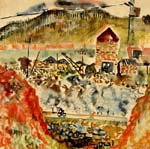 Altes Werk um 1952 Aquarell auf Karton 44 x 44,5 cm